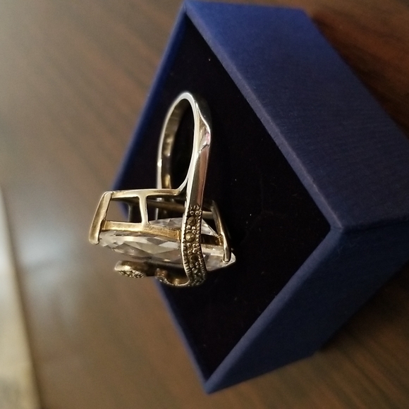 Ring CZ silver and hematite ring - Picture 9 of 10